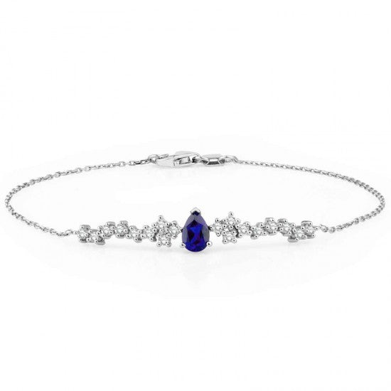 Гривна със сапфир и диаманти 0.80 карата